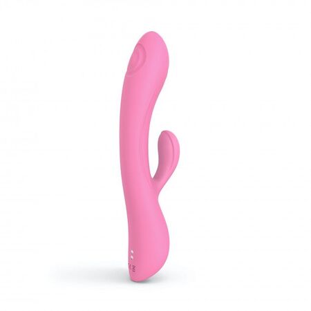 Розовый вибратор-кролик Bunny & Clyde - 22,5 см.